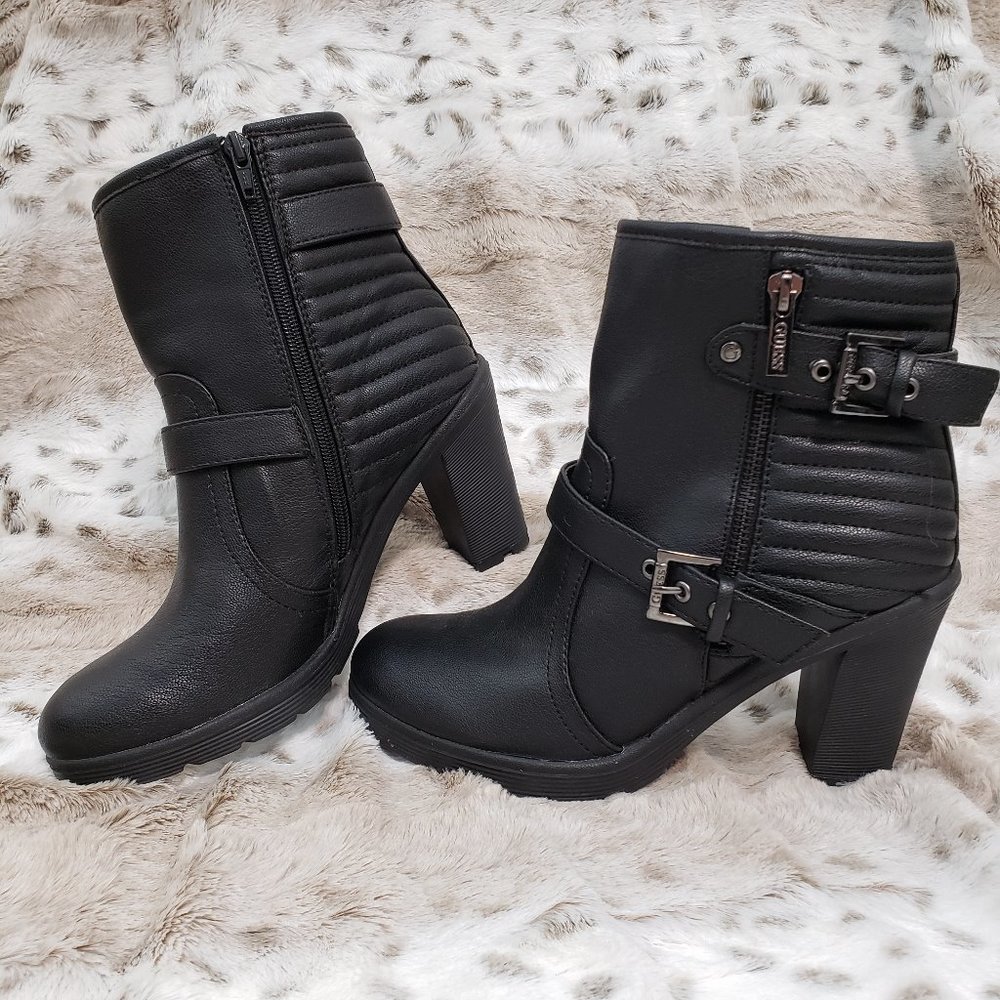 Guess Moto Style Heeled Bootie - 8M